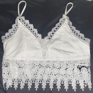 White boho tank